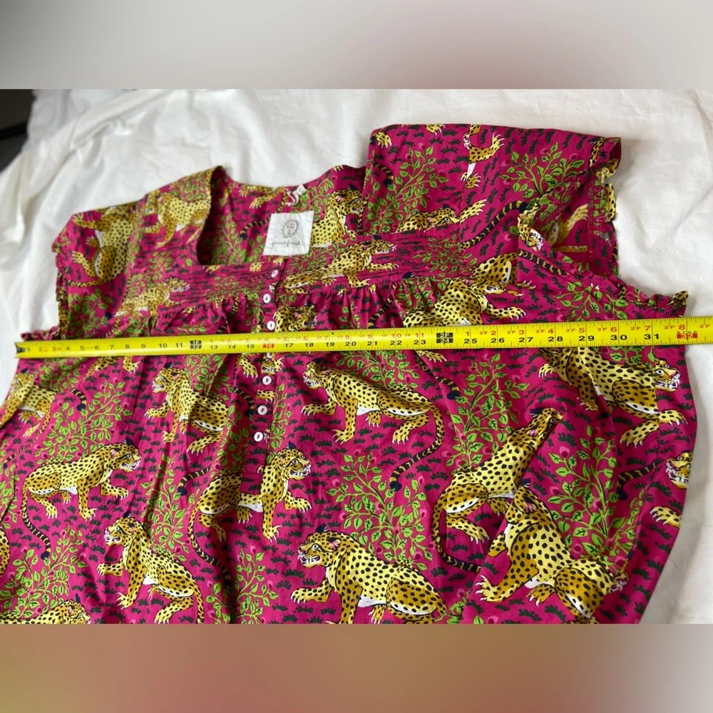 Printfresh Fuchsia Leopard-Print Short‎ Sleeve Tunic Size 4X